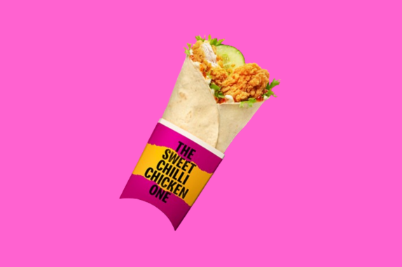 Tortilla wrap the sweet chilli chicken one. Mcdonald's wrap of the day.