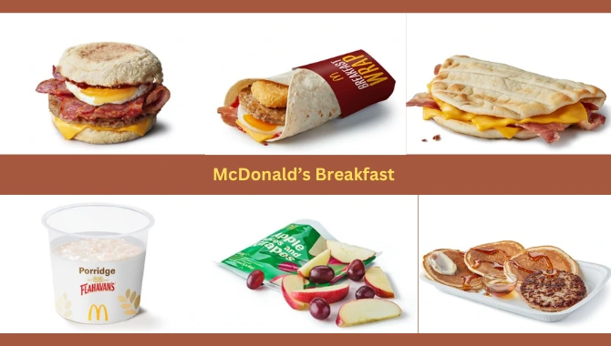 Mcdonald's breakfast menu itmes